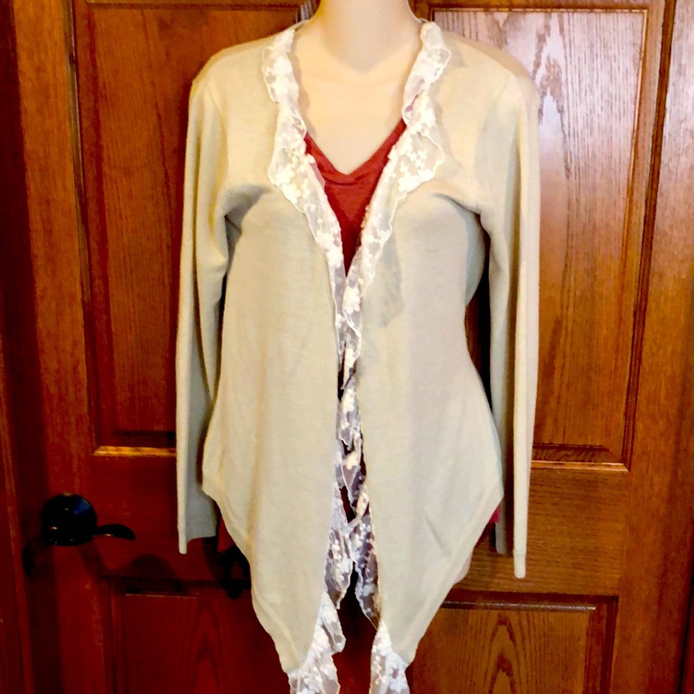 Beautiful Tulle Cardigan Sweater, Small